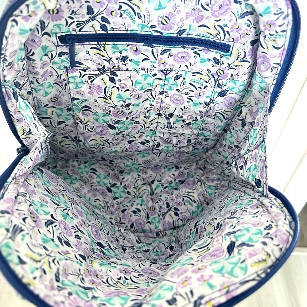 Vera Bradley Cotton Mini‎ Totepack Backpack Amethyst Plaid - Recycled Cotton NWT